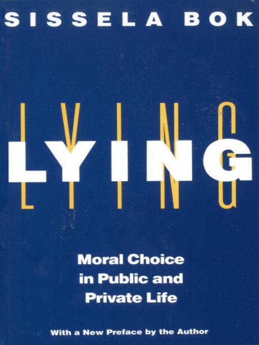 Title details for Lying by Sissela Bok - Available